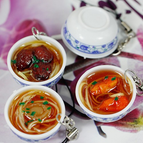 Simulation Large Bowl Chinese Food with Porcelain Spoon Creative Widgets Home Decoration