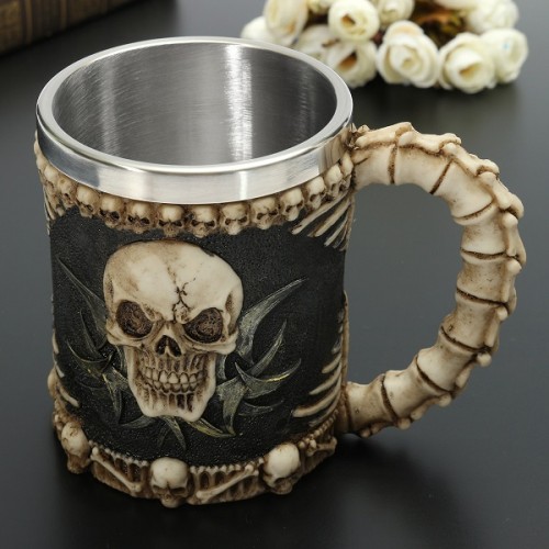 Bones Fiendish 3D Tankard Mug Drinking Cup Coffee Beer Pirate Gothic