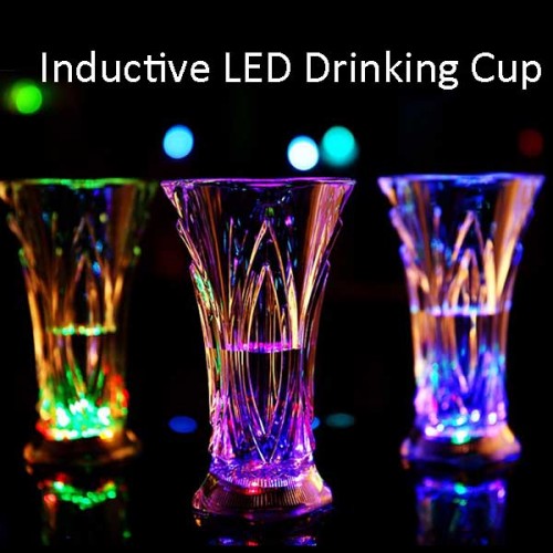 Inductive Glowing LED Drinking Beer Glass Cup Bar Club Beverage Cup Night Light Cup