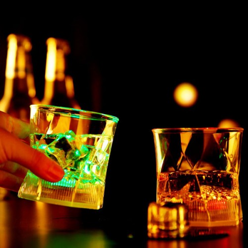 Inductive LED Wine Water Cup Glass  Bar Disco Whisky Beer Cup Colorful Night Light Cup