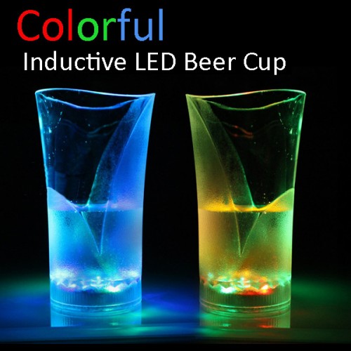Inductive LED Water Beer Cup Colorful Vase Shape Night Light Cup
