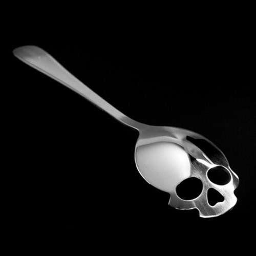 Stainless Steel Skull Spoon Dessertspoon Coffee Ice Cream Candy Teaspoon Kitchen Supplies Tableware
