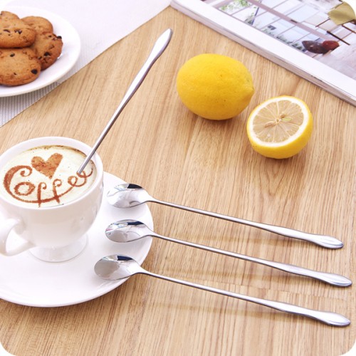 Stainless Steel Gourd Shape Long Handled Spoon Coffee Stirring Spoon
