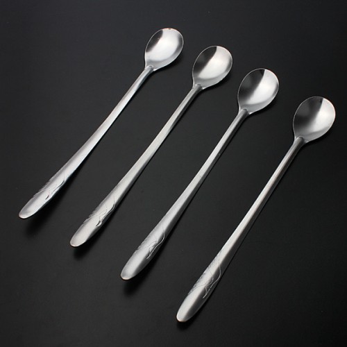 4Pcs Stainless Steel Ice Cream Dessert  Tea Coffee Spoon